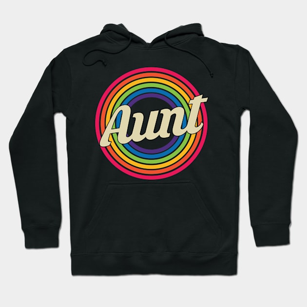 Aunt - Retro Rainbow Style Hoodie by MaydenArt